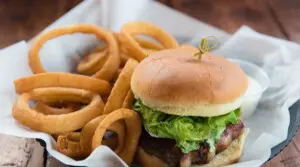 Redamak’s in New Buffalo | Best Burgers in Southwest Michigan | Things to Do in Southwest Michigan: A classic cheeseburger with fries and a root beer float at a retro diner along Lake Michigan’s Harbor Country.