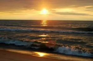 Lake Michigan Sunset Waves Lake Michigan waves at sunset in New Buffalo Michigan
