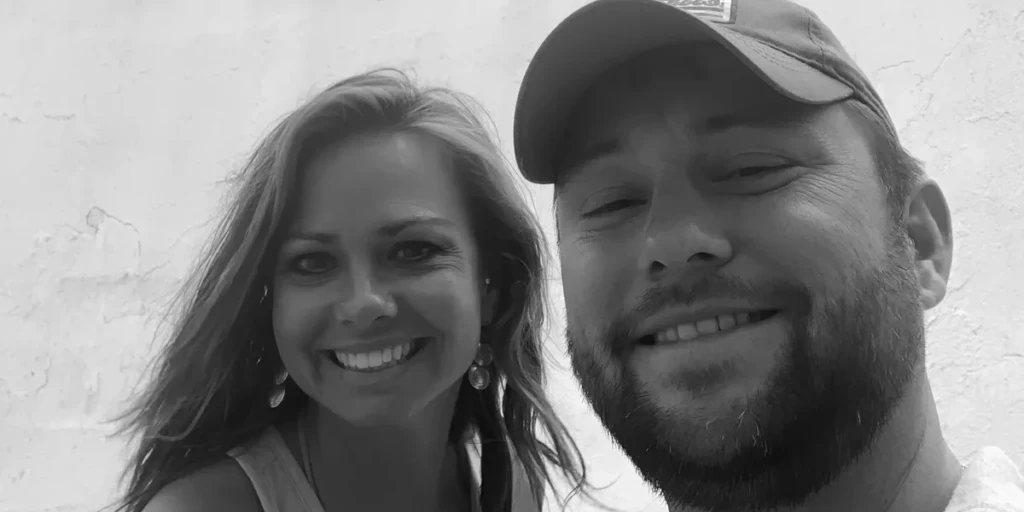 Nick and Tori, your hosts at Copper Top Ridge, smiling together—reach out anytime through the Contact Copper Top Ridge page.