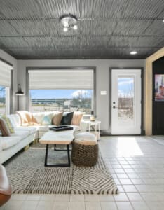 New Buffalo Vacation Rental Living Room – Copper Top Ridge Luxury New Buffalo vacation rental living room with modern cottage design